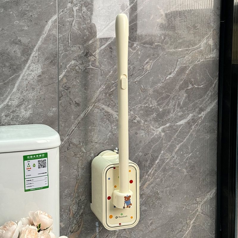 Jednokratni set četke za WC sa zamjenjivom glavom i usisnom čašicom za zidni montažni, za kućnu upotrebu, bez mrtvih kutova