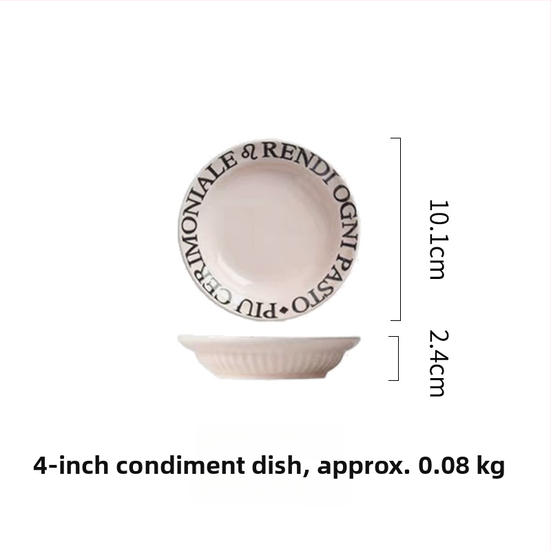 Tongfa kerámia bowls és tányérok készlet angol betűs mintával, aláglazúrozott felülettel, mikrohullámú sütőben használható