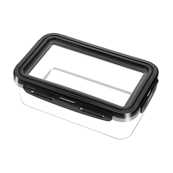 Кутия за обяд с уплътнено съхранение — силиконов хранителен клас; форма: кръгло-правоъгълна; микровълнова съвместимост; капацитет: 301–500 ml / 501–800 ml / 800–1000 ml / 1–2 L