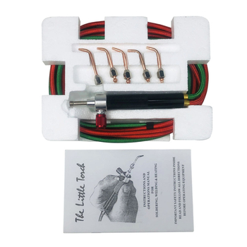 Μίνι φλόγιστρο οξυγόνου για κοσμήματα, με 5 ακροφύσια (CNSTZBC; Σκοπός: Θέρμανση; Λειτουργία: Χειροκίνητο; Τροφοδοσία: Ανάφλεξη; Βάρος: 335 g)