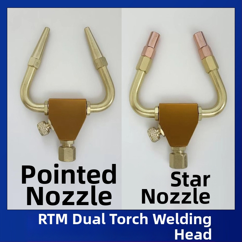 Prijenosna mlaznica za zavarivanje H01-2, dvostruka glava, motiv šljive, acetilen/propan, kompatibilno s Bth-01