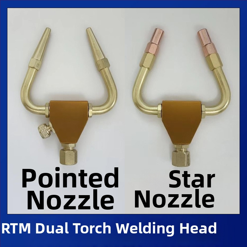 Prijenosna mlaznica za zavarivanje H01-2, dvostruka glava, motiv šljive, acetilen/propan, kompatibilno s Bth-01
