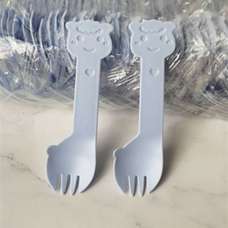 Jednokratni pribor Alpaka: set žlice i vilice, plastični, jednostavan stil, podrijetlo Šangaj, nije prikladno za mikrovalnu