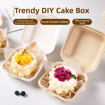 Jednorázová krabička na burger z celulozového pulpového materiálu, štvorcový tvar, hrúbka 0,6 mm, objem 450 ml, biologicky rozložiteľná