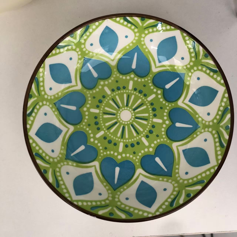 Boemske keramičke male okrugle tanjuri za užinu i kiseli krastavci, tanjuri od kostnog porcelana, kućna posuđa u japanskom stilu