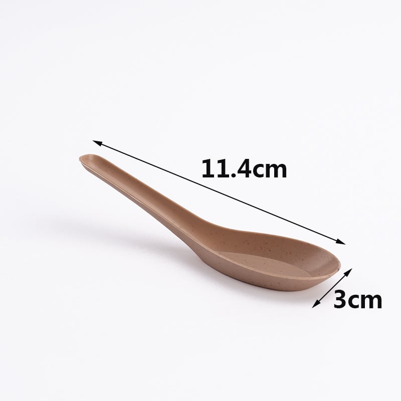 Set de veselă biodegradabil bazat pe amidon de porumb, cu boluri rotunde, farfurii pătrate și lingurițe, capacitate 350 ml