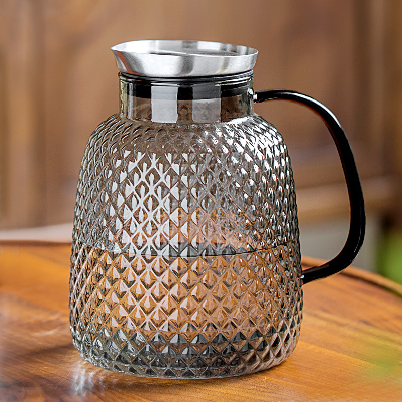 Ceșcuță de sticlă cu textură ciocan și mâner (rezistentă la temperaturi înalte, sticlă borosilikat, strat unic, rotund)