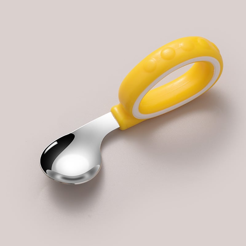 Set de furculițe și linguriță pentru copii — simplu din oțel inoxidabil, pentru vârste de peste 3 luni (furculiță/linguriță)