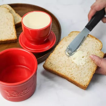 Керамична кутия за масло с капак, печат на лого, възможност за персонализация