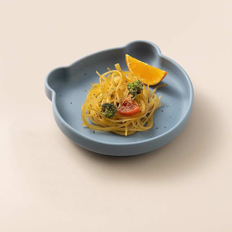 Farfurie pentru copii cu bază din silicon și ventuză, Joyncleon/jingqi, de la 12 luni, stil drăguț