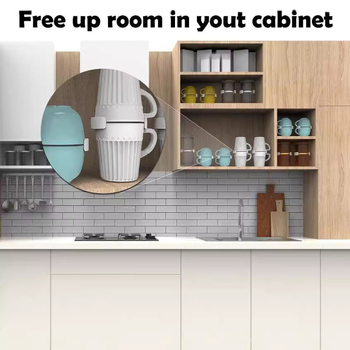 Cutie de depozitare pentru cești de cafea, set de 6, plastic, Pindar, stil modern simplu, personalizabil, lansare 2023