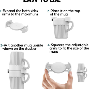 Cutie de depozitare pentru cești de cafea, set de 6, plastic, Pindar, stil modern simplu, personalizabil, lansare 2023