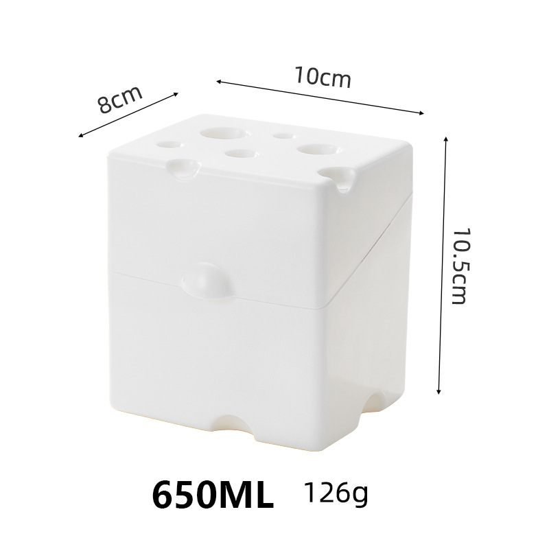 ABS кутия за съхранение на храни, квадратна форма, капацитет под 300 мл, еднослойна, без изолация