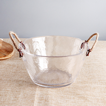 Set din sticlă cu boluri și farfurii, rotund, nu este compatibil cu cuptorul cu microunde