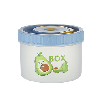 Кръгла кутия за запазване на свежестта за обяд, 301-500 мл, хранителен PP, еднослойна, без микровълнова, преносима