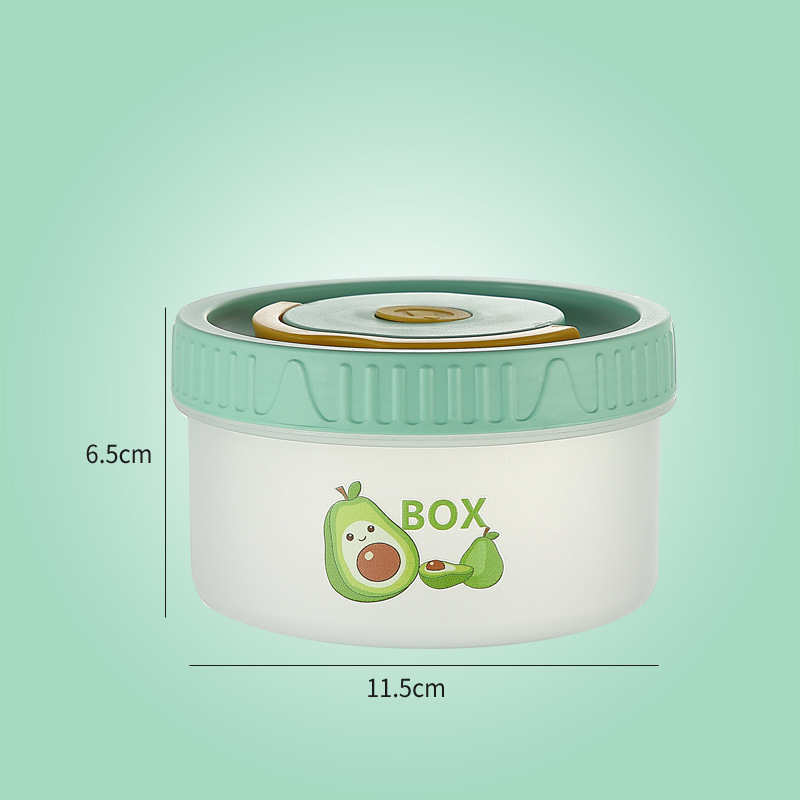 Кръгла кутия за запазване на свежестта за обяд, 301-500 мл, хранителен PP, еднослойна, без микровълнова, преносима