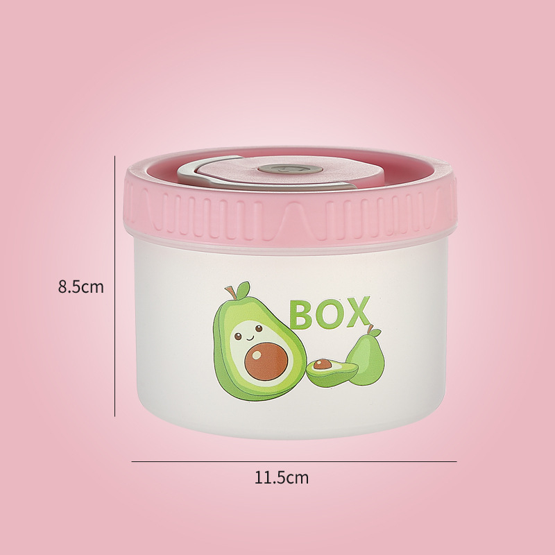 Кръгла кутия за запазване на свежестта за обяд, 301-500 мл, хранителен PP, еднослойна, без микровълнова, преносима