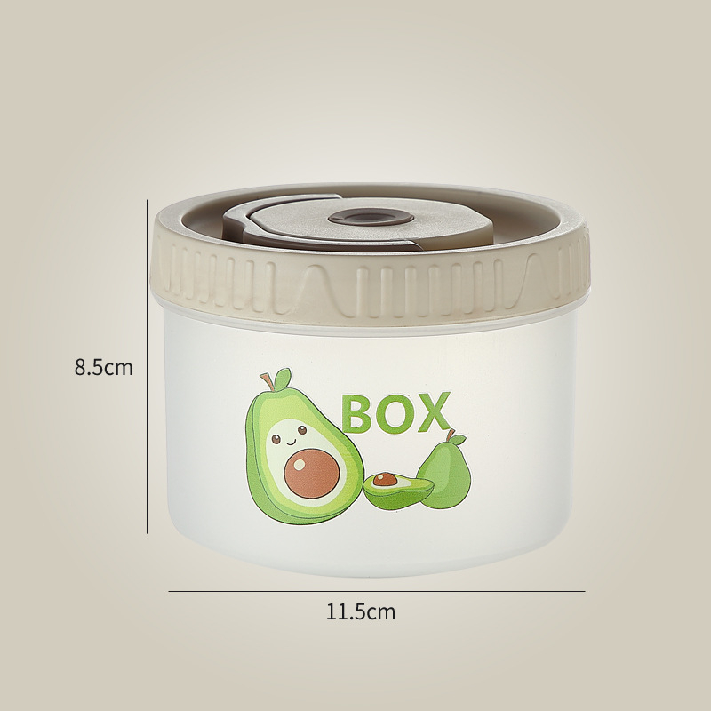 Кръгла кутия за запазване на свежестта за обяд, 301-500 мл, хранителен PP, еднослойна, без микровълнова, преносима