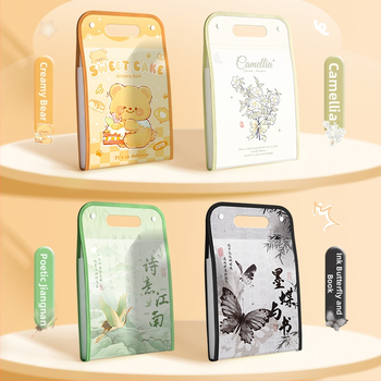 Kaba bear KBX-7100 Plastový súborový priečinok s 13 priehradkami v akordeónovom štýle, s tlačeným logom, prispôsobiteľný