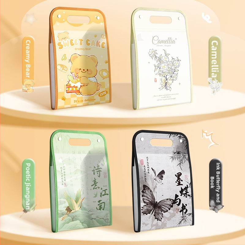 Kaba bear KBX-7100 Plastový súborový priečinok s 13 priehradkami v akordeónovom štýle, s tlačeným logom, prispôsobiteľný