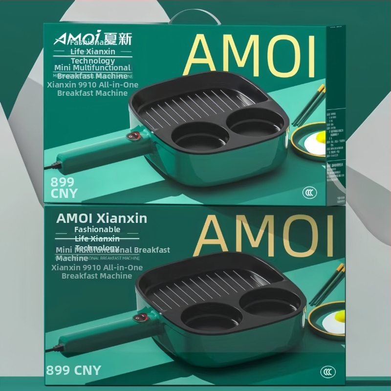 Raňajkový stroj X-9910, 1200W, 220V, funkcie: zahrievanie, grilovanie, pečenie, omeleta, kapacita 2,5