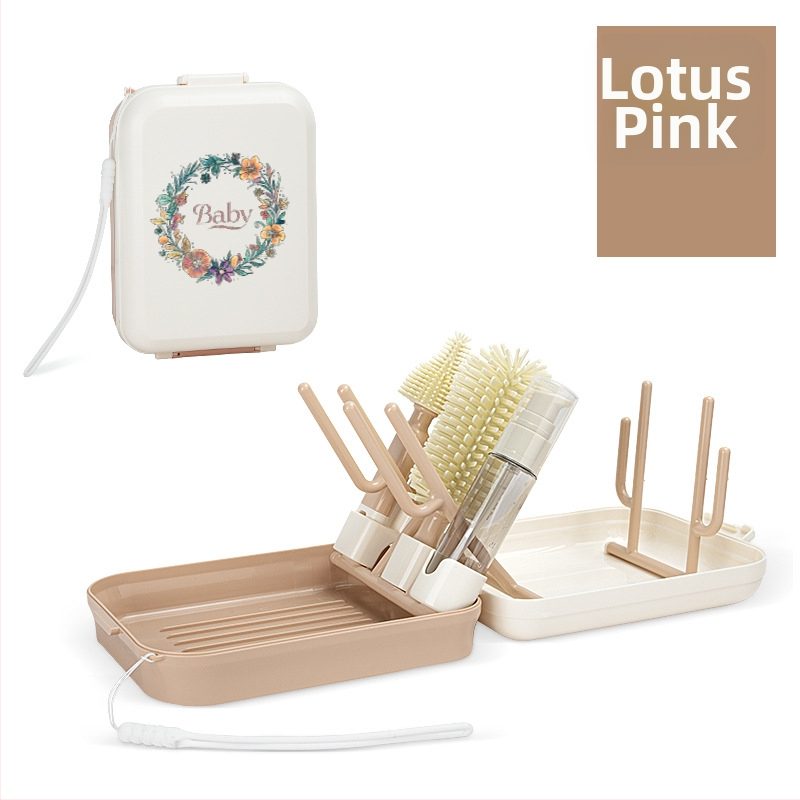 Nationals prenosná súprava na čistenie fľaše s odkvapovacou vežou a magnetickým uchopením štetca