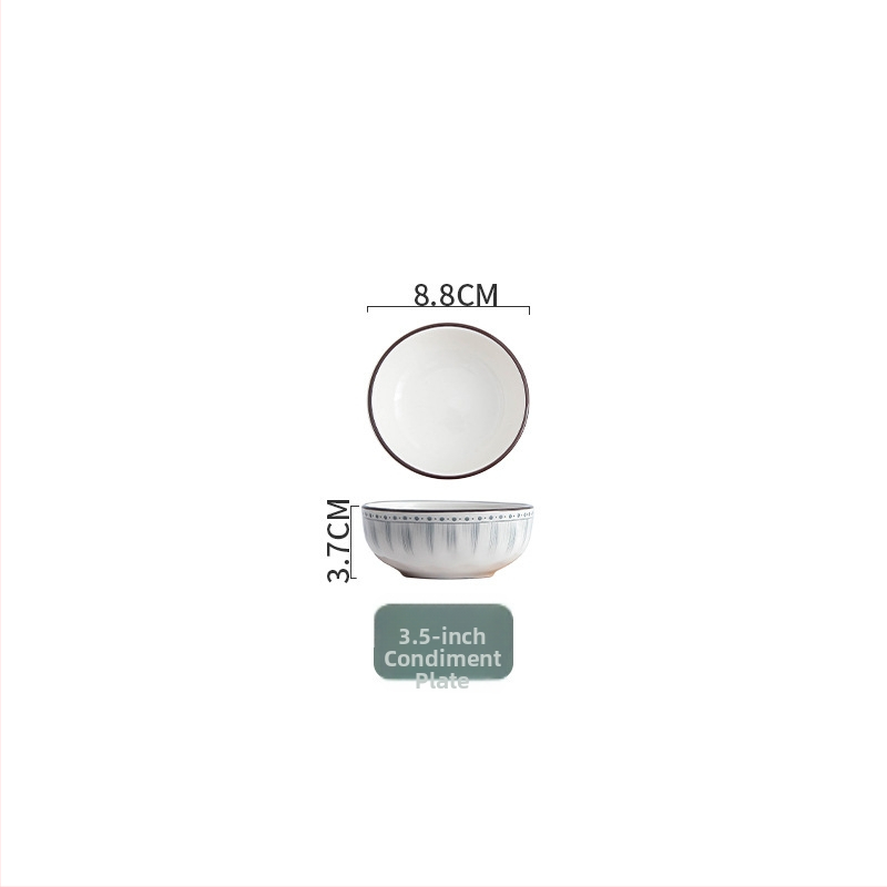 Yahaoda porcelánový súbor riadu – moderný minimalistický štýl s pruhovaným podglazúrom, vhodný do mikrovlnky, sady 28/46/38/52/35 kusov