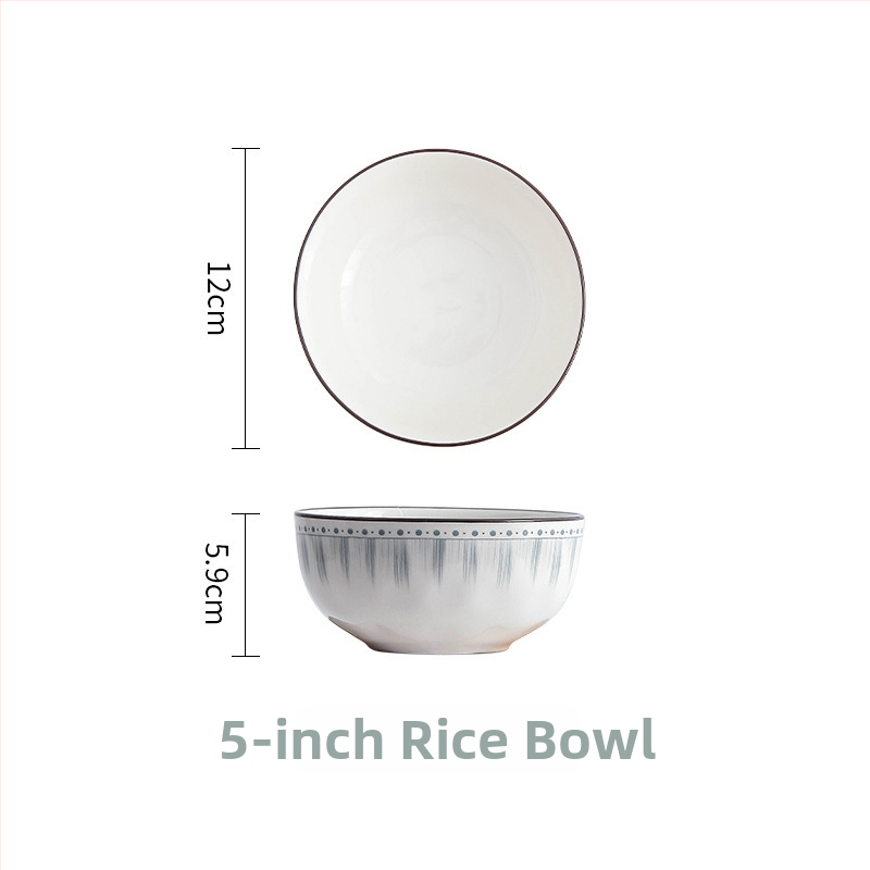 Yahaoda porcelánový súbor riadu – moderný minimalistický štýl s pruhovaným podglazúrom, vhodný do mikrovlnky, sady 28/46/38/52/35 kusov