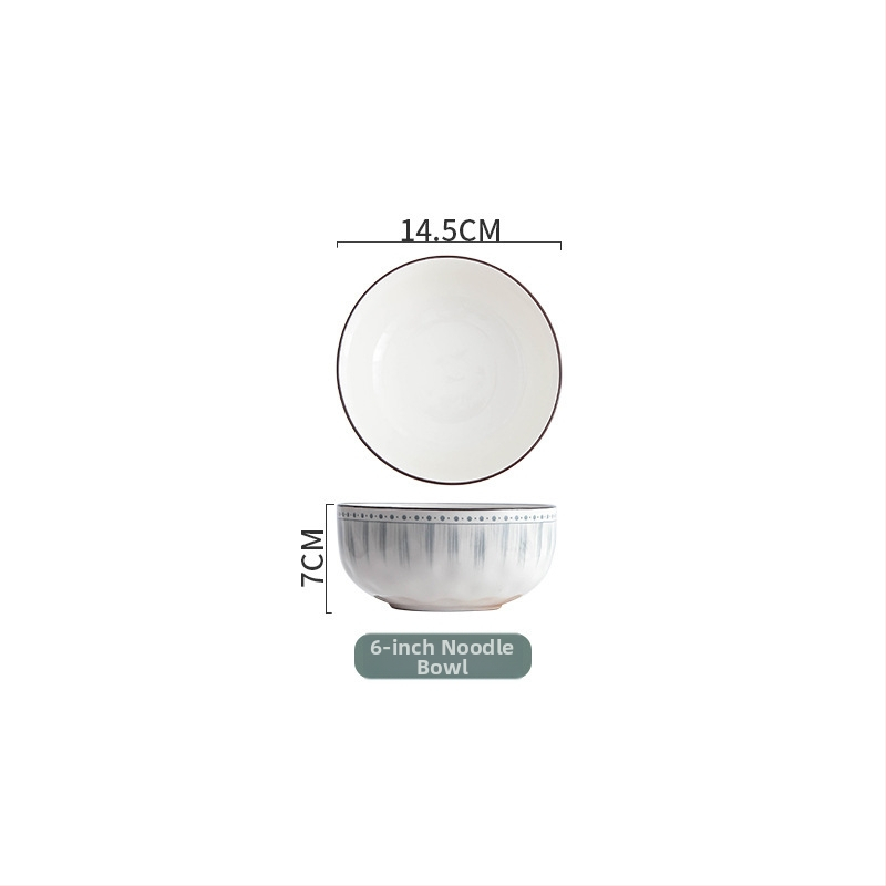 Yahaoda porcelánový súbor riadu – moderný minimalistický štýl s pruhovaným podglazúrom, vhodný do mikrovlnky, sady 28/46/38/52/35 kusov