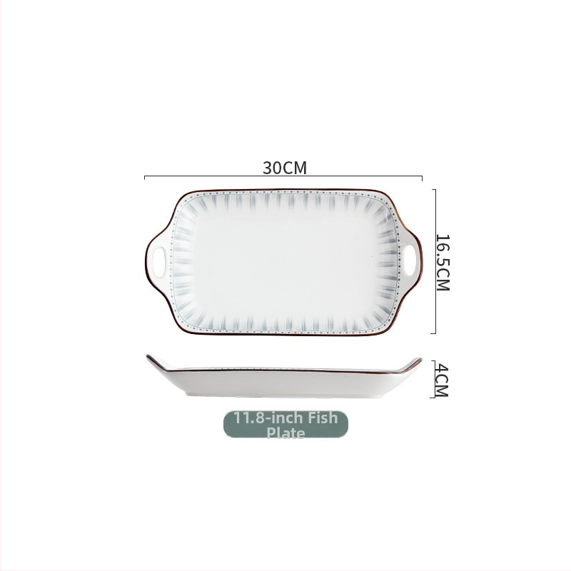 Yahaoda porcelánový súbor riadu – moderný minimalistický štýl s pruhovaným podglazúrom, vhodný do mikrovlnky, sady 28/46/38/52/35 kusov