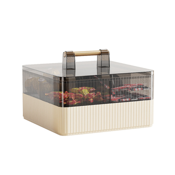 Tavă pentru fructe cu capac, din plastic, Yinhong, stil Nou Chinezesc