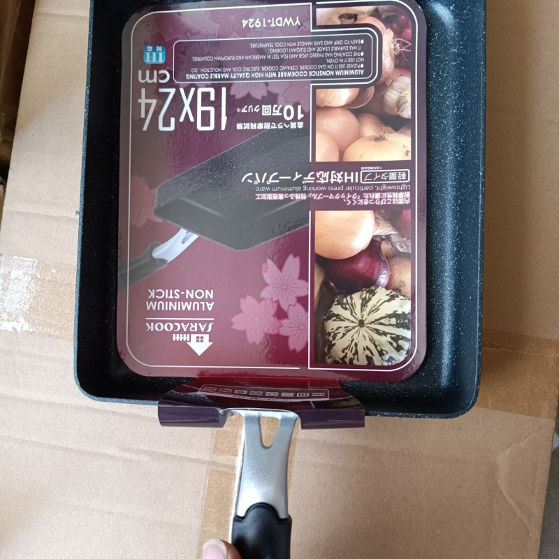 Tamagoyaki pravokutni non-stick tiganj za prženje od željeza, kompatibilan s indukcijskim i plinskim pločama, debelo dno, japanski stil