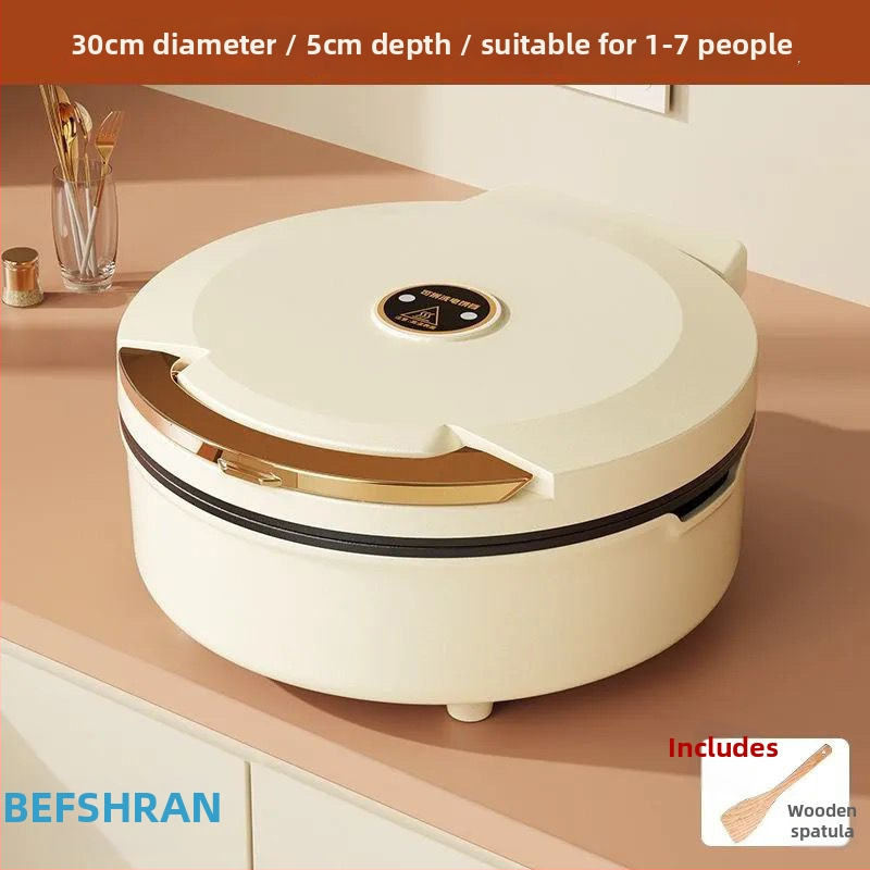 Elektrická panvica na palacinky s dvojitým ohrevom, nelepivá, hlboký dizajn, 1500W, 220V