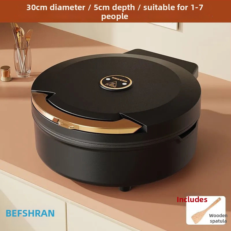 Elektrická panvica na palacinky s dvojitým ohrevom, nelepivá, hlboký dizajn, 1500W, 220V