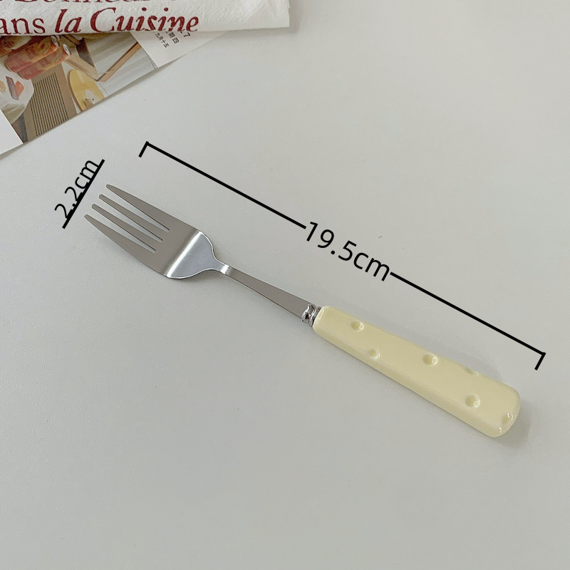 Rozsdamentes acélból készült kés és villa szett felnőtteknek, IG-stílus, friss és aranyos dizájn