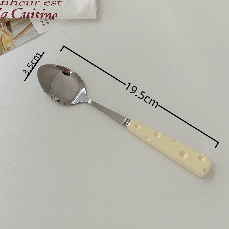 Rozsdamentes acélból készült kés és villa szett felnőtteknek, IG-stílus, friss és aranyos dizájn