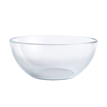 Vas de sticlă rezistent la temperaturi înalte, rotund, compatibil cu microundele, model solid, design modern minimalist, ideal pentru baterea ouălor și frământarea aluatului
