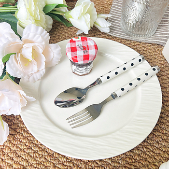 304 rozsdamentes acélból készült evőeszköz készlet: kés, villa és kanál, otthoni használatra, friss és aranyos stílus, torták, desszertek, steak és tészta számára