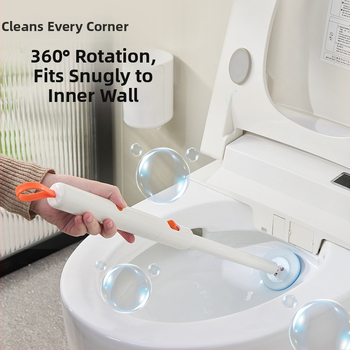 Nástenná elektrická kefa na toaletu na jednorazové použitie s vymeniteľnou hlavou a úložným stojanom | Daily hundred | Plast