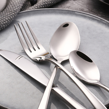 Set tacâmuri Aocan din oțel inoxidabil 304, patru piese, lustruire oglindită, stil Nordic, set de veselă de masă
