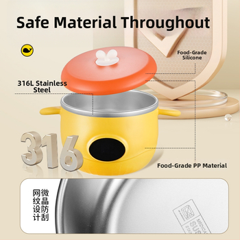 Termostatska zdjelica za bebe – nehrđajući čelik, sladak stil, pogodna za djecu stariju od 3 mjeseca