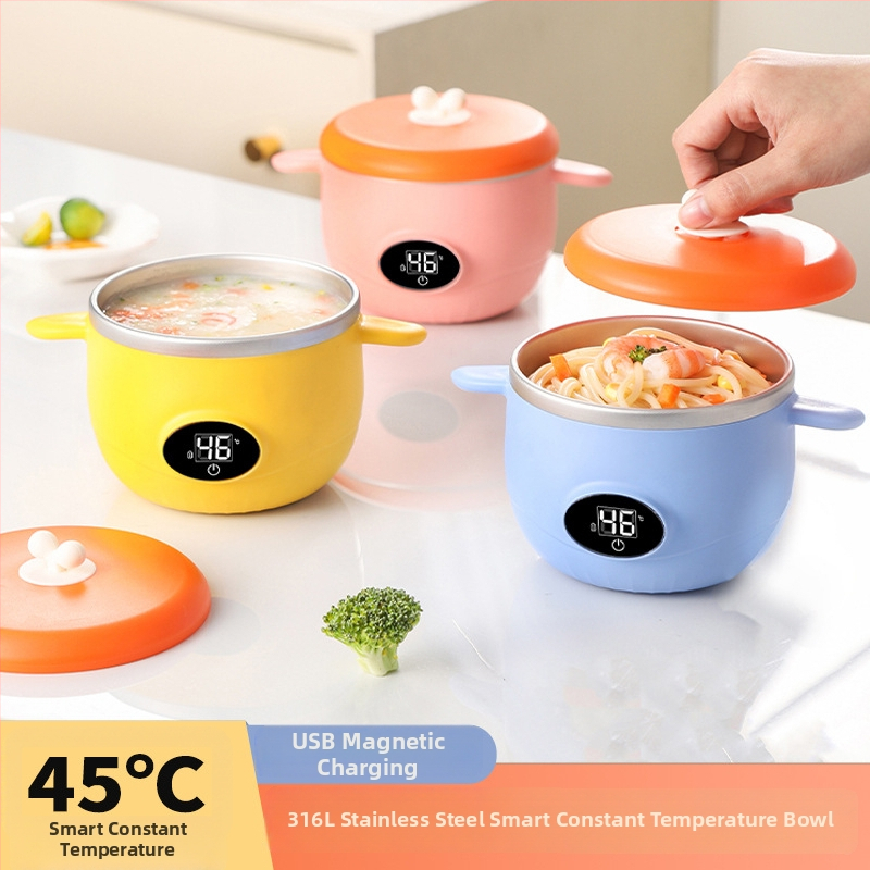 Termostatska zdjelica za bebe – nehrđajući čelik, sladak stil, pogodna za djecu stariju od 3 mjeseca