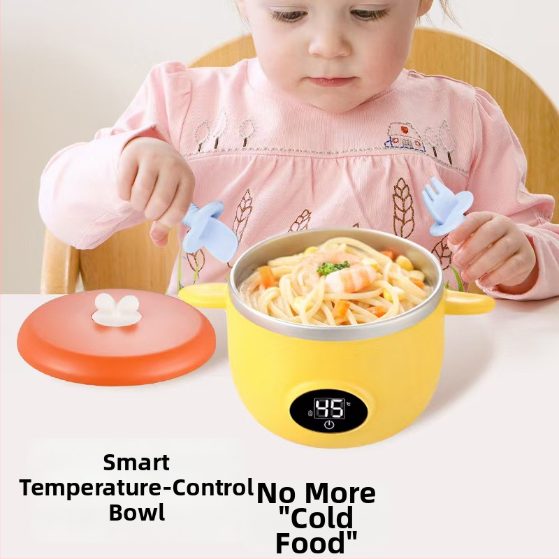 Termostatska zdjelica za bebe – nehrđajući čelik, sladak stil, pogodna za djecu stariju od 3 mjeseca