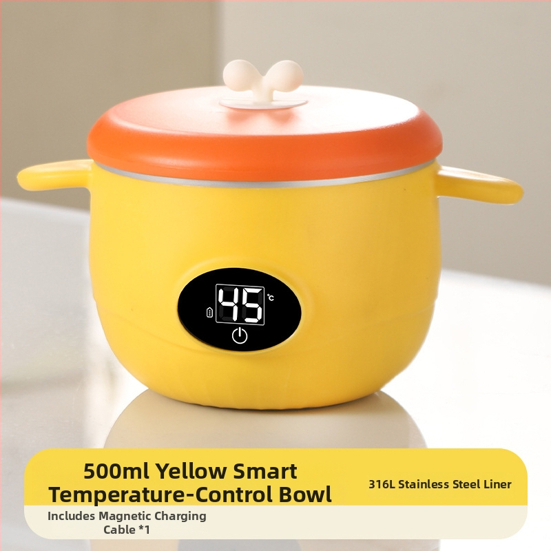 Termostatska zdjelica za bebe – nehrđajući čelik, sladak stil, pogodna za djecu stariju od 3 mjeseca