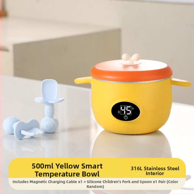 Termostatska zdjelica za bebe – nehrđajući čelik, sladak stil, pogodna za djecu stariju od 3 mjeseca