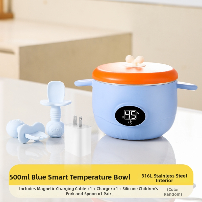 Termostatska zdjelica za bebe – nehrđajući čelik, sladak stil, pogodna za djecu stariju od 3 mjeseca