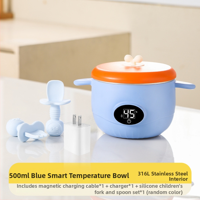 Termostatska zdjelica za bebe – nehrđajući čelik, sladak stil, pogodna za djecu stariju od 3 mjeseca