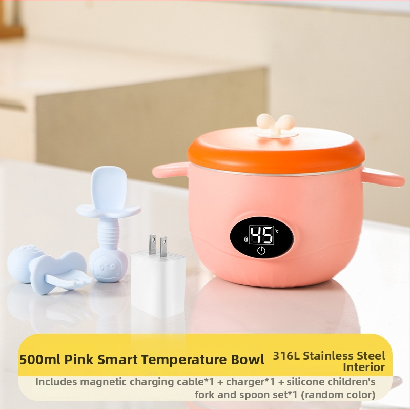 Termostatska zdjelica za bebe – nehrđajući čelik, sladak stil, pogodna za djecu stariju od 3 mjeseca