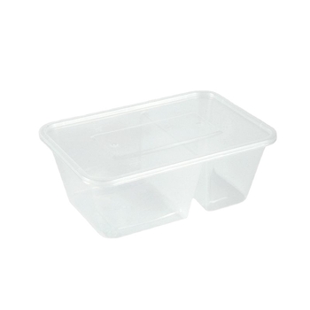 Plastična jednokratna kutija za obrok, kvalitete hrane, pravokutnog oblika, prozirna, debela, za ponijeti