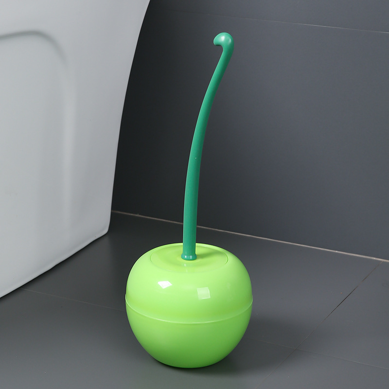 Set četkice za zahod s dizajnom trešnje – 2025 visokokvalitetni kućni alat za čišćenje, bez mrtvih kutova; Materijal: plastika; Težina: 192 g; Podrijetlo: Yiwu; Pakiranje: Opp vrećica